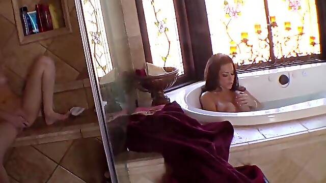 Bathroom lesbians - big tits milf xxx